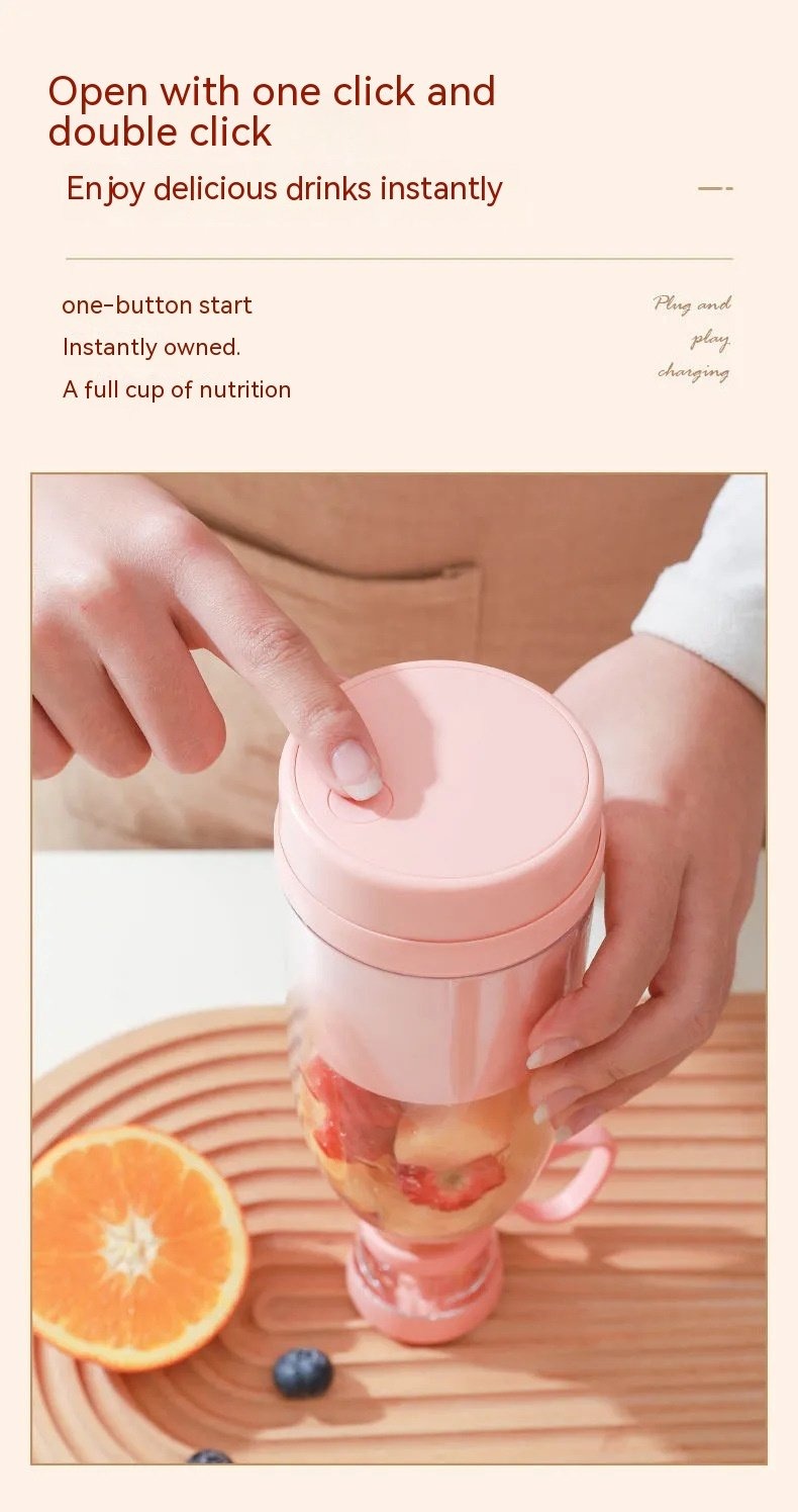 Rechargeable Portable Juice Blender 420ml – USB Personal Smoothie Maker