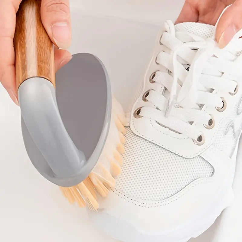 Multifunctional Bamboo Handle Laundry and Cleaning Brush